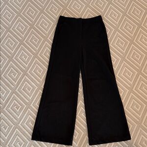 THEORY Elegant Black Wide-Leg Women's Pants machine washable